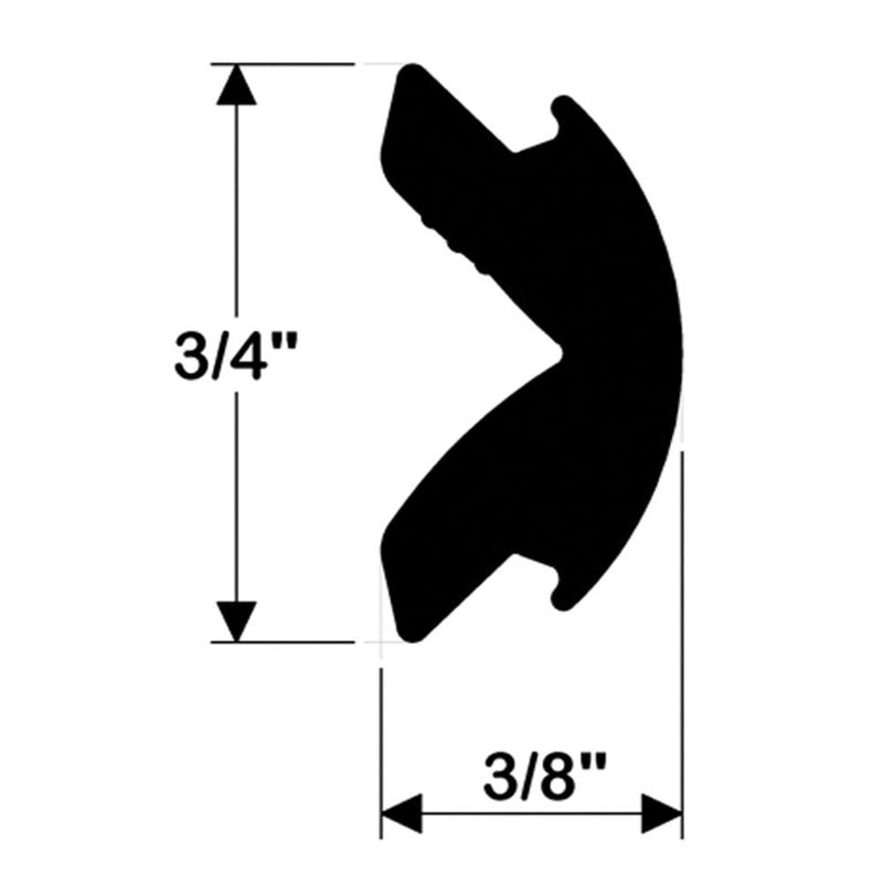 Taco Metals Taco Marine V12-4155BKA50-1 Flexible Rub Rail Vinyl Insert - 3/4" x 3/8" - Image 3